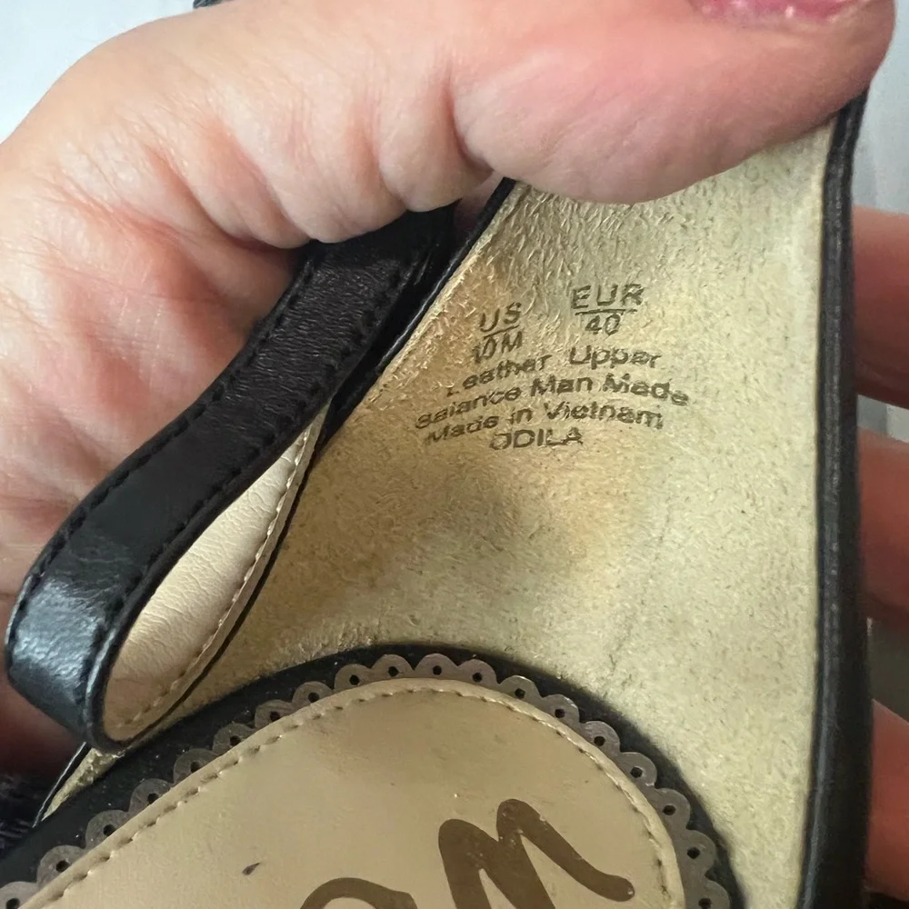 Sam Edelman New Black High Heel Slingback Pumps - Picture 5 of 6